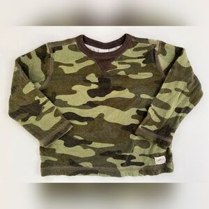 GAP Kids Green Camouflage Long Sleeve Tee